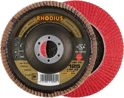 Immagine prodotto di Rhodius 210184 LSK FK Flap disc Diameter 125 mm Bore diameter 22.23 mm Stainless steel 1 pc(s)