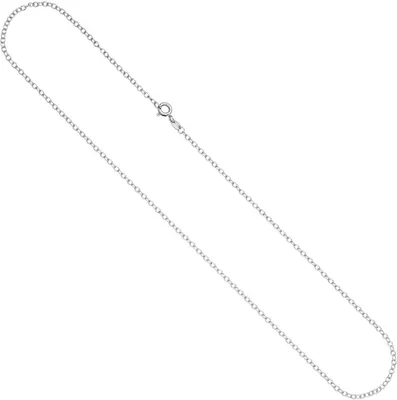 Produktbild von 2mm Kette Weitankerkette 333 Gold Weißgold Halsschmuck Weißgoldkette, 50cm