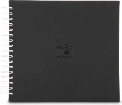 Image de Album à spirale "Signs", 28 x 24 cm, 50 pages blanches, noir