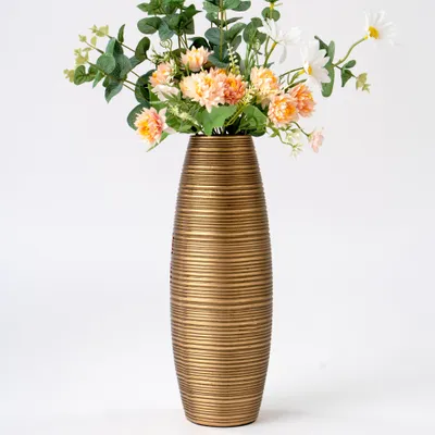 Produktbild von Leewadee Deko Vase - Polyresin Blumenvase für Sideboard & Tisch