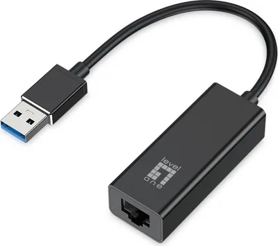 Image de Adaptateur réseau Gigabit LevelOne USB, 1000 Mbit/s, Noir