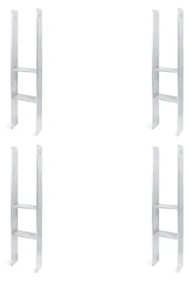Zdjęcie produktu dla Alberts 4 x wsporniki słupków H, 161x800 mm, grubość materiału 8 mm, głębokość 60 mm, ocynkowane ogniowo