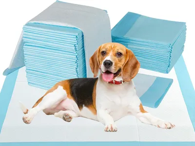 Produktbild von COSTWAY 150 Stück 90x60 cm Trainingsunterlagen Hunde, Auslaufsicheres, Welpenunterlagen Puppy-Pads, Hygieneunterlagen Einwegpads, Trainingspads Welpen