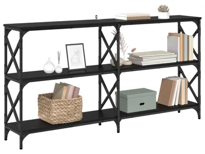 Obrázek produktu pro vidaXL Konzolový stolek vzhled černého dubu 156 x 28 x 80,5 cm