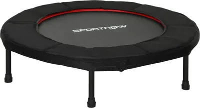Image de Fitness Trampoline - Rebondisseur/Mini Trampoline - Ø 102 cm - Cadre en acier - Pliable - Antidérapant - Cardio - Jusqu'à 100 kg - Rouge
