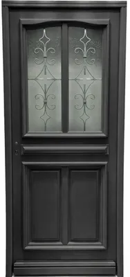 Image de Porte d'entree Bois vitree, Mathilde RAL 7016, H215 x L90 p,droit Cotes Tableau
