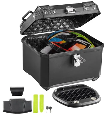 Produktbild von VEVOR Motorrad Topcase 30L Universelles wasserdichtes PP Motorrad-Heckcase, abnehmbarer Motorrad-Top-Box mit Sicherheitsverschluss & Rückenlehne für Gepäckaufbewahrung