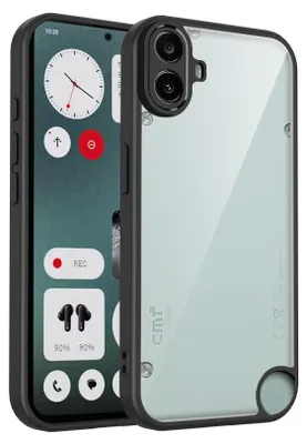 Produktbild von Hülle für Nothing CMF Phone 1 Transparente Rückseite TPU Bumper Stoßfest Handyhülle Schwarz
