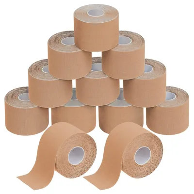Produktbild von 12 x Kinesiologie Tape 5 m x 5 cm Latexfrei und Atmungsaktiv