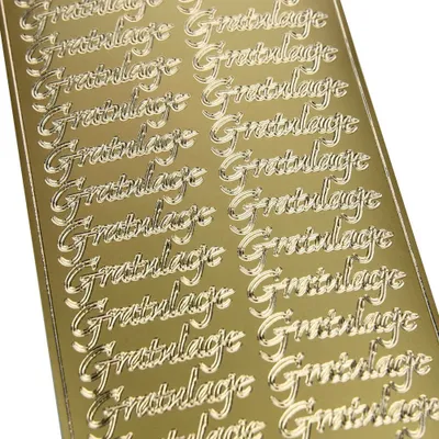 Produktbild von Dekorative Aufkleber GRATULACJE gold
