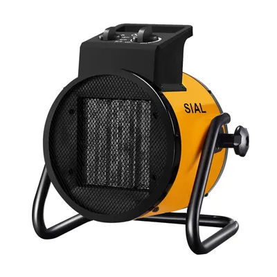Immagine prodotto di Termoventilatore elettrico SIAL 5000 W riscaldatore in ceramica | riscaldatore da cantiere 45 m² | Aerotherm con termostato | giallo per garage cantina officina