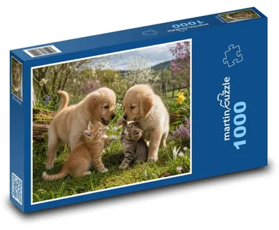 Produktbild von Puzzle 1000 Welpen und Kätzchen - martinpuzzle