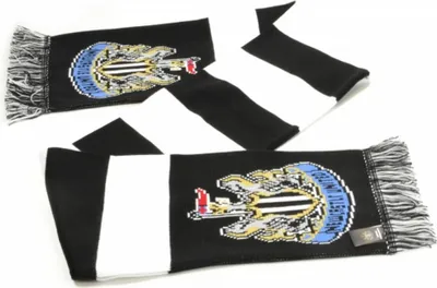 Produktbild von Newcastle United FC Fußball-Jacquard-Schal, offizielles Lizenzprodukt BS458 (Einheitsgröße) (Schwarz/Weiß)