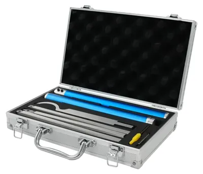 Immagine prodotto di Set di utensili per tornitura del legno in metallo duro - Set di scalpelli per tornitura - 4 pezzi con inserti intercambiabili - Manico in acciaio inossidabile - Custodia in alluminio - Adatto per sgrossatura - Argento