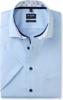 Produktbild von Olymp Hemd Modern Fit kurzarm hellblau
