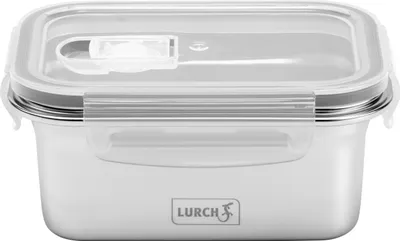 Image de Lurch - Boîte alimentaire en acier inoxydable avec couvercle en plastique 00240890 - 500ml