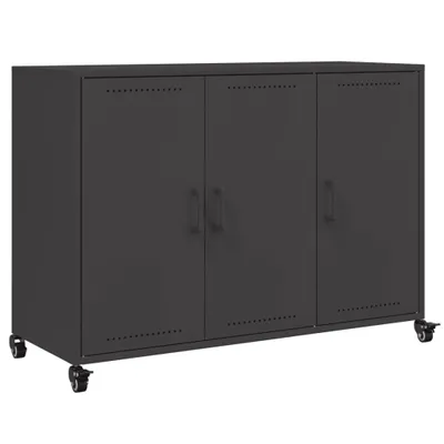 Obrázek produktu pro Příborník černý 100,5 x 39 x 72 cm ocel