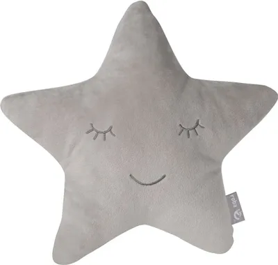 Immagine prodotto di roba cuscino di peluche 'roba Style' stella grigio-argento, soffice cuscino decorativo per la camera dei bambini e dei neonati