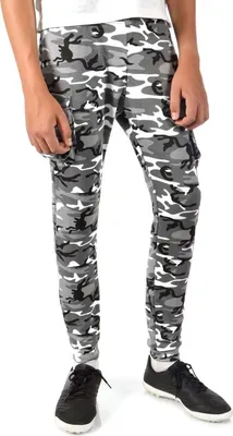 Produktbild von Kinder Jungen stylische Freizeithose Sporthose Grau Camouflage 104