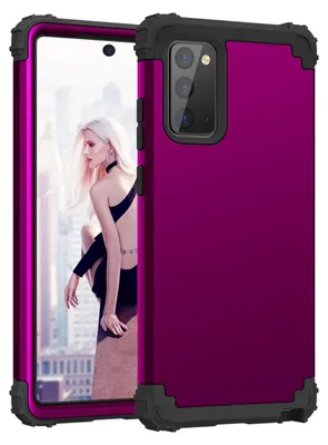 Produktbild von Galaxy Note 20 Hülle, 3 in 1 Hybrid PC TPU Stossfest Robust Schutzhülle für Samsung Galaxy Note 20 Lila