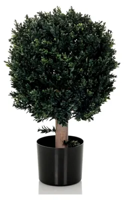 Produktbild von Kunstpflanze BUXUS Deko Pflanze künstlich 65 cm, pflegeleichter Kunstbaum, Indoor und Outdoor, Buchs-Baum Grün