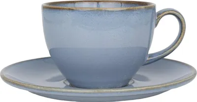 Image de Bonna Sky Hygge - Tasses à thé et soucoupes - 230 cc - Porcelaine - Lot de 6