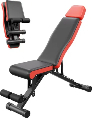 Obrázok produktu pre SucceBuy Nastaviteľná posilňovacia lavica na tréning celého tela (nosnosť 300 kg), tréningová lavica na sedy-ľahy a fitnes cvičenia s rozšírenou ochranou hlavy a krku a funkciou jednoduchého skladania