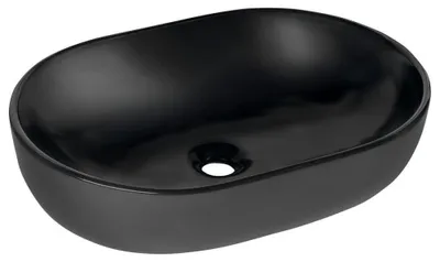 Image de Sapho Washbasins - Lavabo à poser 600x420x140 mm, noir mat CA590B