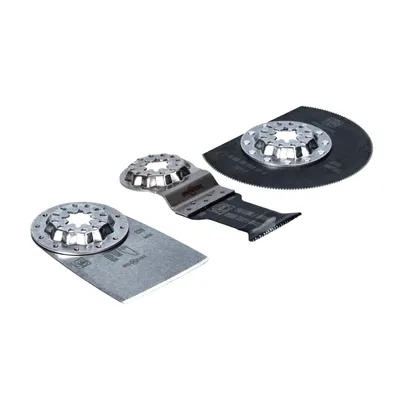 Produktbild von FEIN Best of Starlock RENOVATION, 3 Zubehöre, speziell für Renovierungsarbeiten an Fußböden, Aufnahme Starlock, 100% Qualität