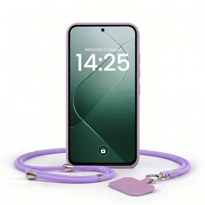 Produktbild von Handyhülle für Xiaomi 14 mit Handykette Band Kordel Hülle Case Schutzhülle Lila Violett