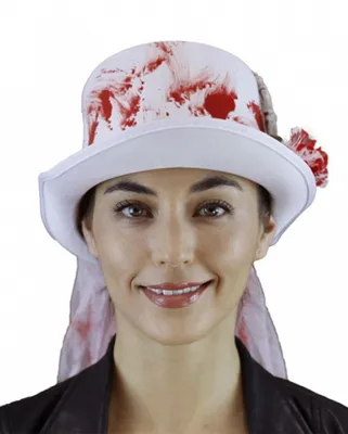 Produktbild von Schauriger Braut Zylinder mit Knochenhand und Schleier als Kostümzubehör