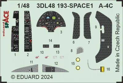 Produktbild von Eduard Accessories 3DL48193 - 1:48 A-4C SPACE - Neu