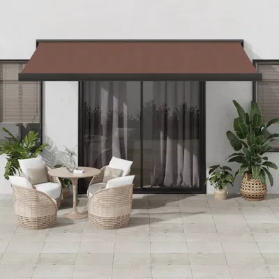 Obrázok produktu pre Maison Exclusive – manuálna markíza, hnedá, 450 x 300 cm