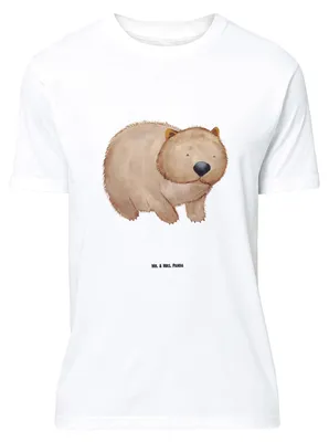 Produktbild von Mr. & Mrs. Panda Größe L T-Shirt Wombat - Weiß - Geschenk, Spruch, mit, Motivation, Shirt, Das Leben Ist schön, Tshirt, Australien, Lustige Sprüche