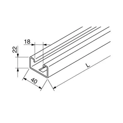 Zdjęcie produktu dla Szyna Rico o profilu C 16F2-3000-L