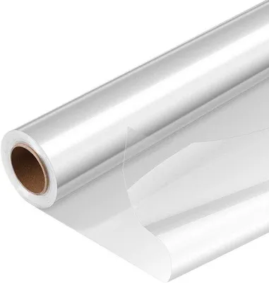 Produktbild von Transparente Cellophan-Verpackungsrolle – Breite ausgebreitet 80 cm x 30 m, 3 mil – Lange Folie für Blumengeschenkverpackungen und als Verpackungspapier für Bastelkörbe