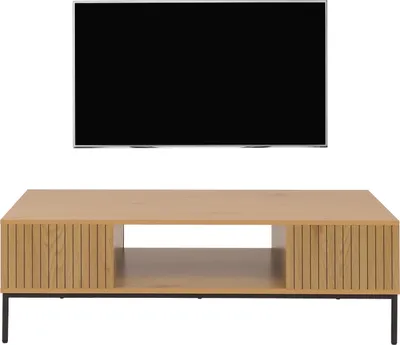 Produktbild von TV-Rack MCW-O39, TV-Board Fernsehtisch Lowboard TV-Schrank Ablage, Melamin MDF 39x120x60cm natur