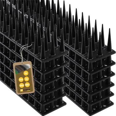 Obrázek produktu pro Plastové hroty KADAX "Arcas", 51 cm, třířadé, ochrana proti holubům, ochrana proti ptákům, 12 kusů, černá barva