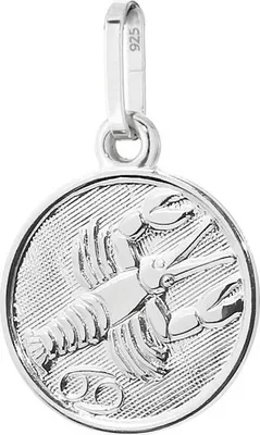 Produktbild von Krebs Sternzeichen 925 Sterlingsilber 12mm Kettenanhänger Horoskop Zodiak 9140