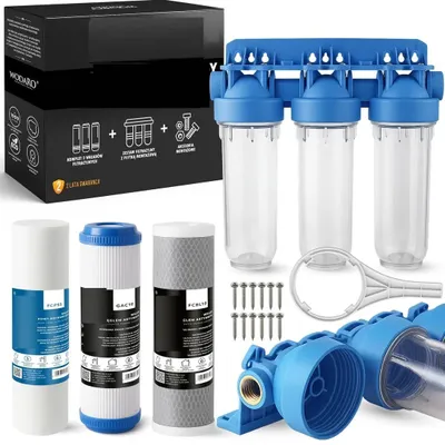 Produktbild von 3-stufige Umkehrosmose Wasserfiltration Vorfilter Hauswasser mit Kartuschen