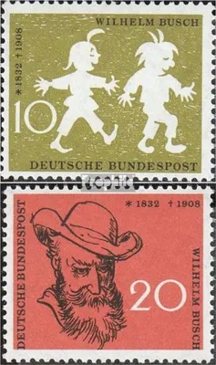 Produktbild von Briefmarken BRD (BR.Deutschland) 1958 Mi 281-282 (kompl.Ausgabe) postfrisch 50.Todestag von Busch