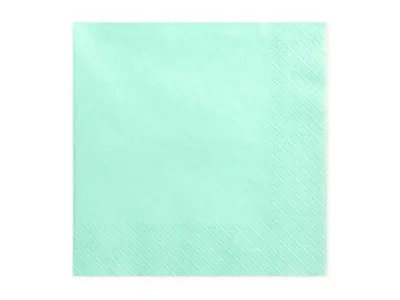 Produktbild von Dreilagige Servietten, mint, 33x33cm (1 Packung / 20 Stück)