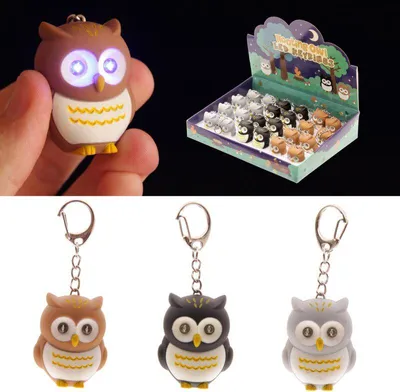 Image de Porte-clés lumineux en forme de hibou