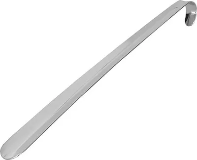 Produktbild von Komfortschuhanzieher 42 cm aus Metall, verchromt mit praktischer Lochung / Schmitt Schuhbedarf