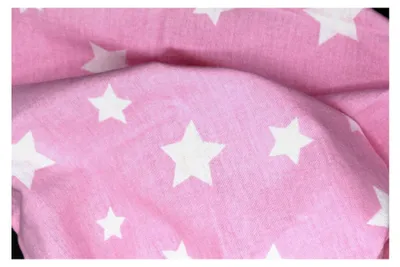 Produktbild von ClevereKids | Moltontücher Flanellwindeln Spucktücher | 5er-Pack | 75 x 80 cm | Tiere und Sterne | | Kuschelqualität (Stern rosa-weiß)