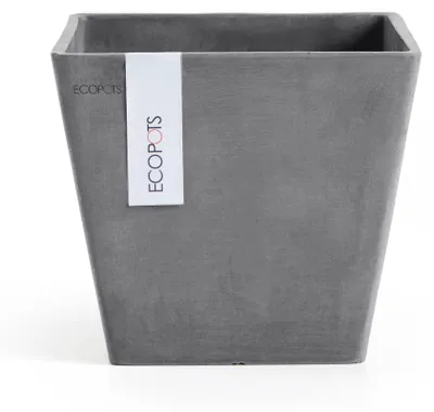 Image de Ecopots Rotterdam 20 Pot de fleurs - L 20,3 cm x l 20,3 cm x H 17,8 cm - Intérieur et extérieur