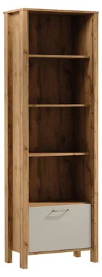 Produktbild von NORDIKO Regal mit Schrank - Wotan Eiche / Beige