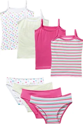 Produktbild von Erwin Müller Mädchen-Unterwäsche-Set 8-teilig pink/bunt 98 / 104