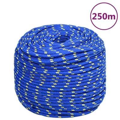 Zdjęcie produktu dla vidaXL Bootsseil Blau 8 mm 250 m Polypropylen
