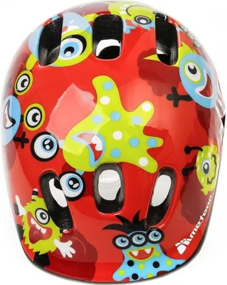 Produktbild von Meteor Schutzhelm, Kinderhelm, Fahrradhelm, Rollschuhe, MV6-2 Helm Kinderfahrradhelm Helm, größe XS 44-48 cm Monsters